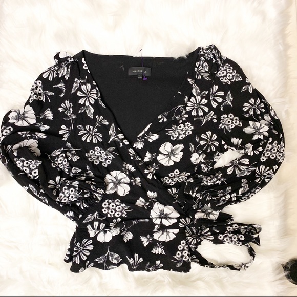 Revolve Majorelle wrap top floral sz S - Picture 2 of 6